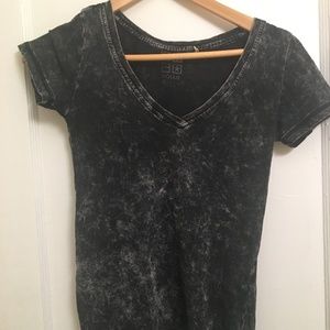 Black acid wash t shirt